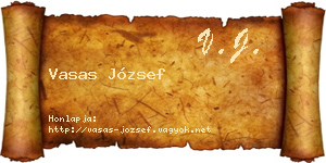 Vasas József névjegykártya